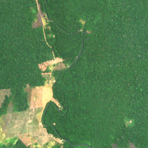 Burned clearing roads and river